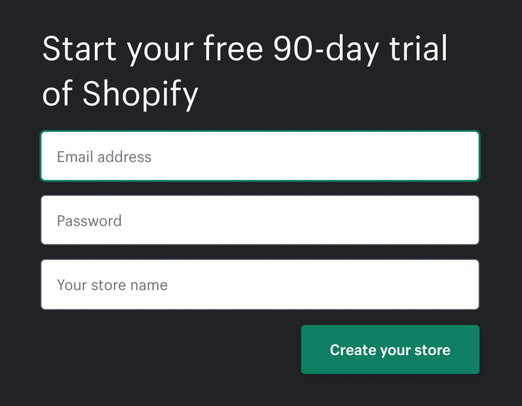 新注册Shopify的商家，均可享受90天免费试用期